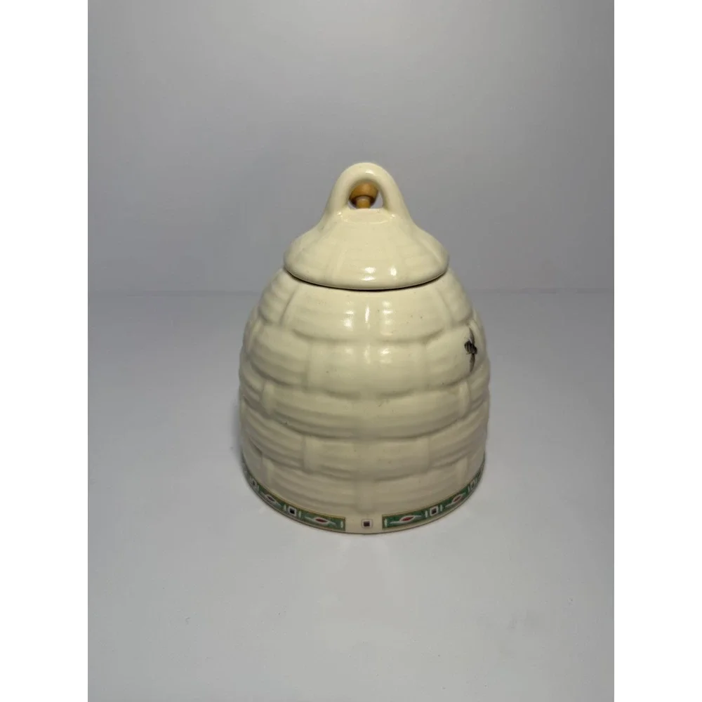 Pfaltzgraff Naturewood Beehive Honey Pot with Lid and Wooden Dipper 339-480-00